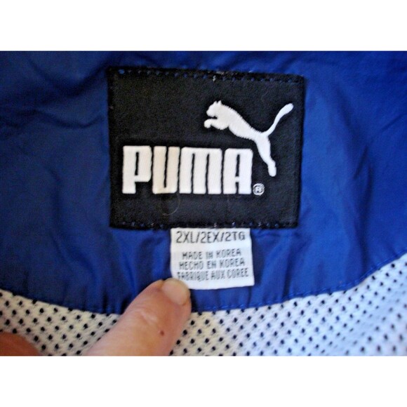 Puma 2001 XXXV Super Bowl Windbreaker NY Giants 2XL Mesh Lined Full Zip Jacket - Picture 8 of 9